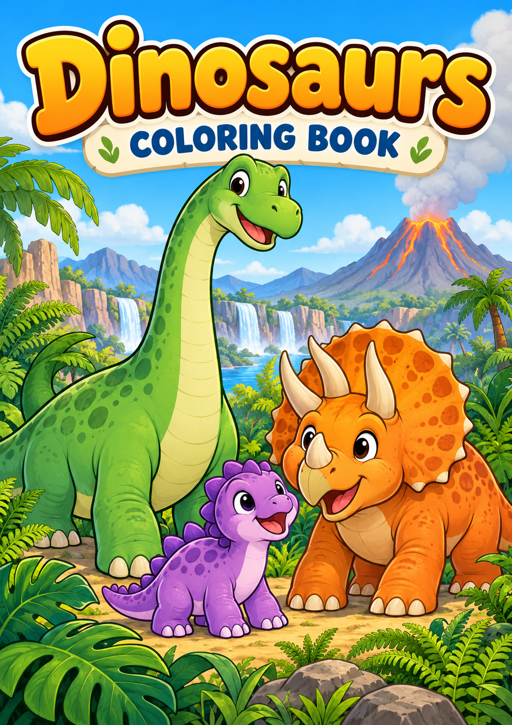 Dinosaurs Coloring Book cover