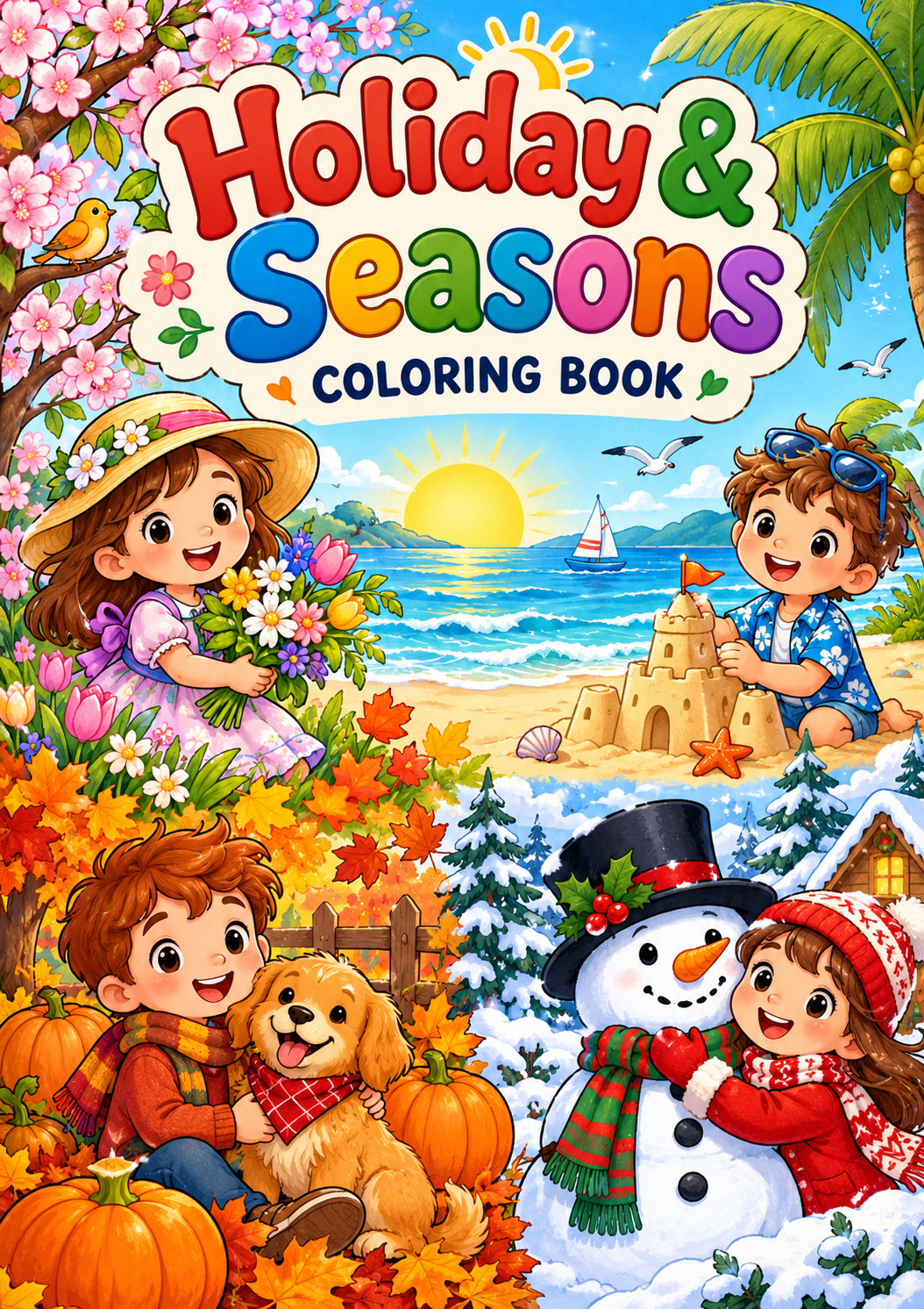 Holiday & Seasons Coloring Book cover
